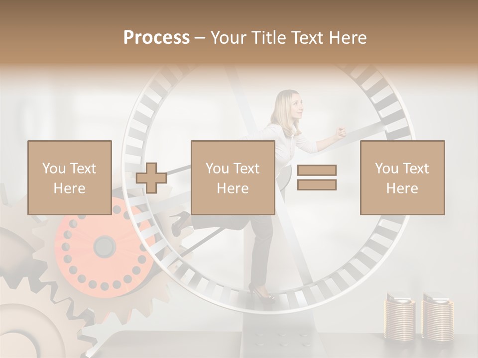 Wheel Happy Run PowerPoint Template