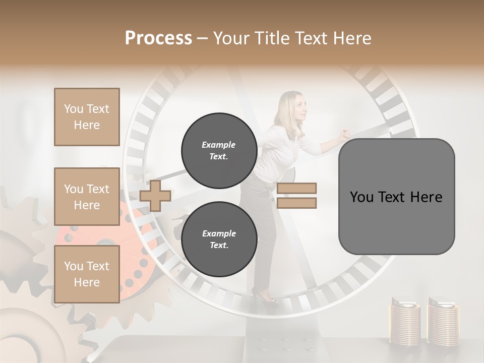 Wheel Happy Run PowerPoint Template