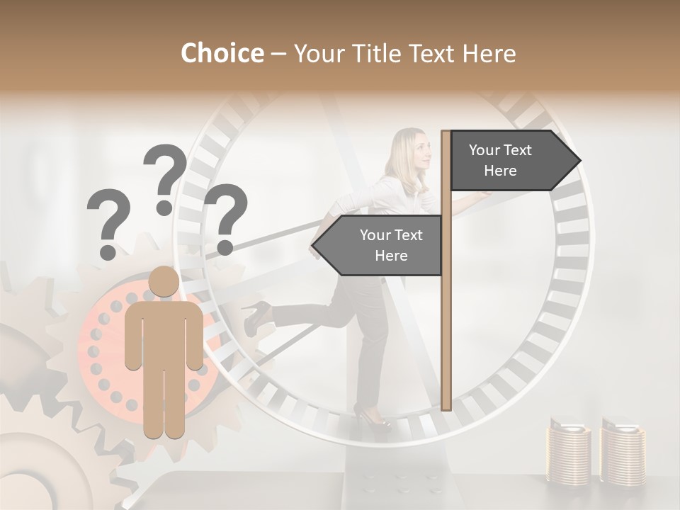 Wheel Happy Run PowerPoint Template