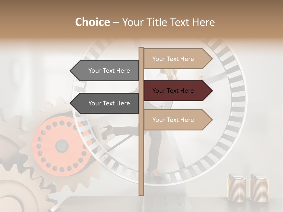 Wheel Happy Run PowerPoint Template