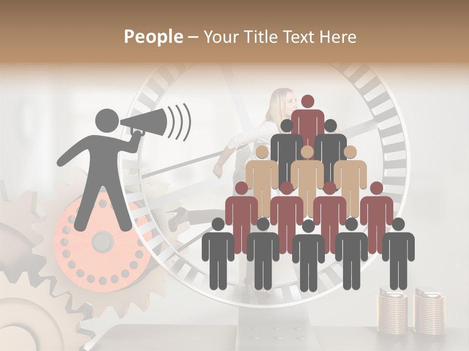 Wheel Happy Run PowerPoint Template