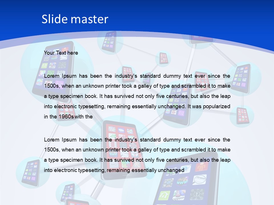 Text Telephones New PowerPoint Template