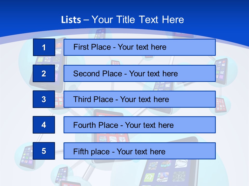 Text Telephones New PowerPoint Template