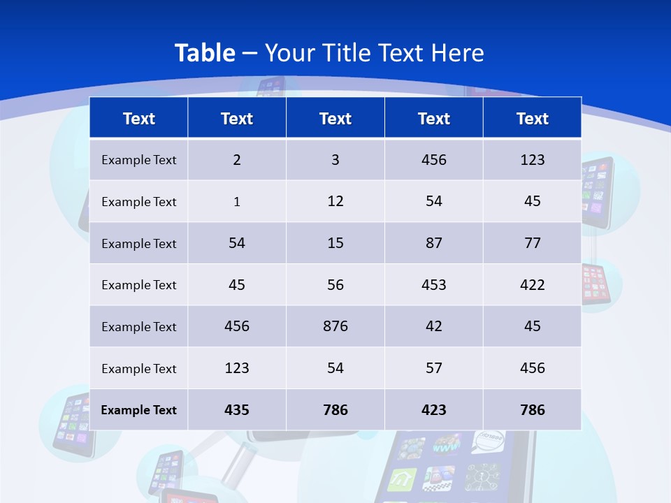 Text Telephones New PowerPoint Template