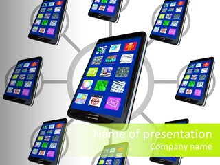 Smartphone Touch Screen Phone PowerPoint Template