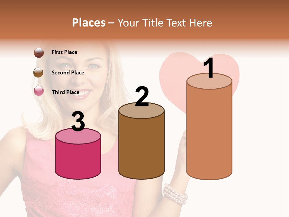 Looking Female Blonde PowerPoint Template