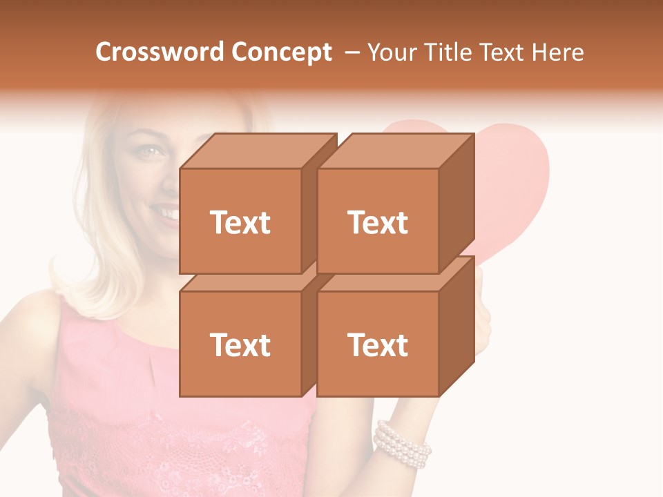 Looking Female Blonde PowerPoint Template