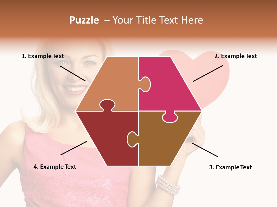 Looking Female Blonde PowerPoint Template