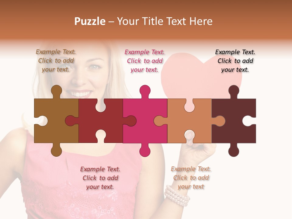 Looking Female Blonde PowerPoint Template