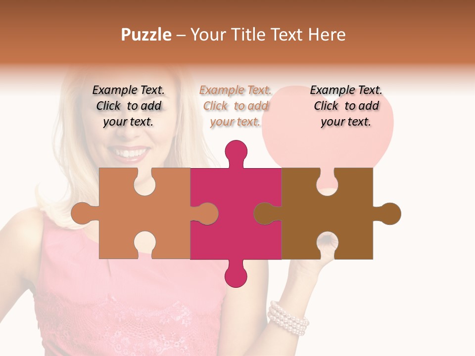 Looking Female Blonde PowerPoint Template
