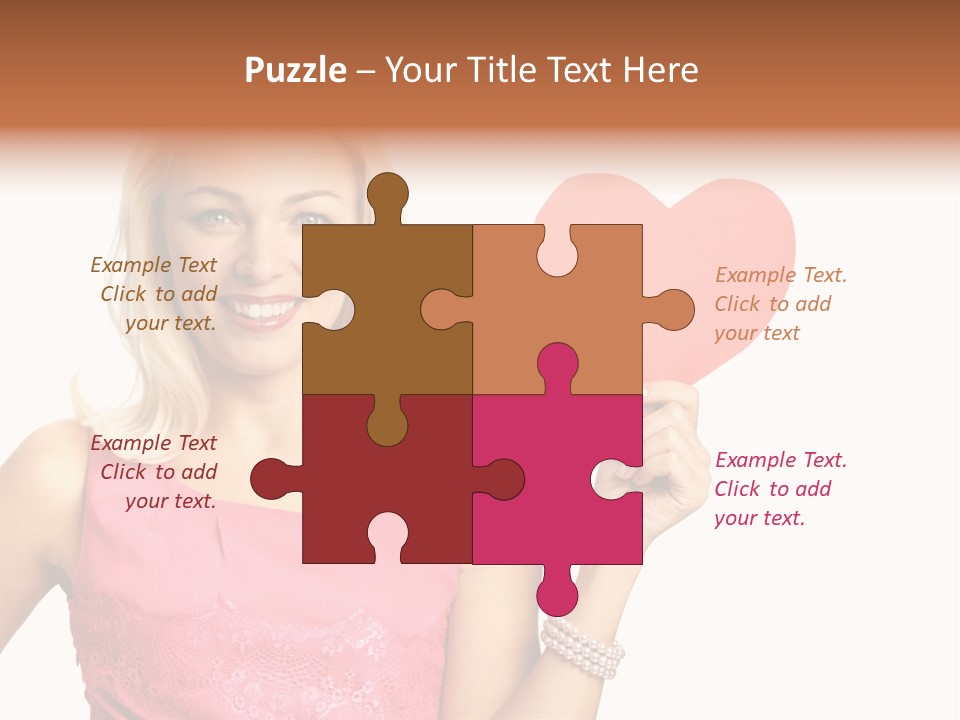 Looking Female Blonde PowerPoint Template