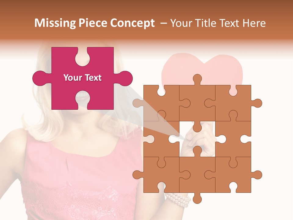 Looking Female Blonde PowerPoint Template