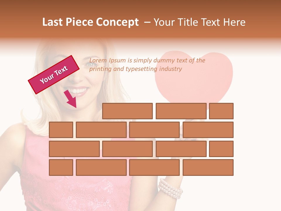 Looking Female Blonde PowerPoint Template