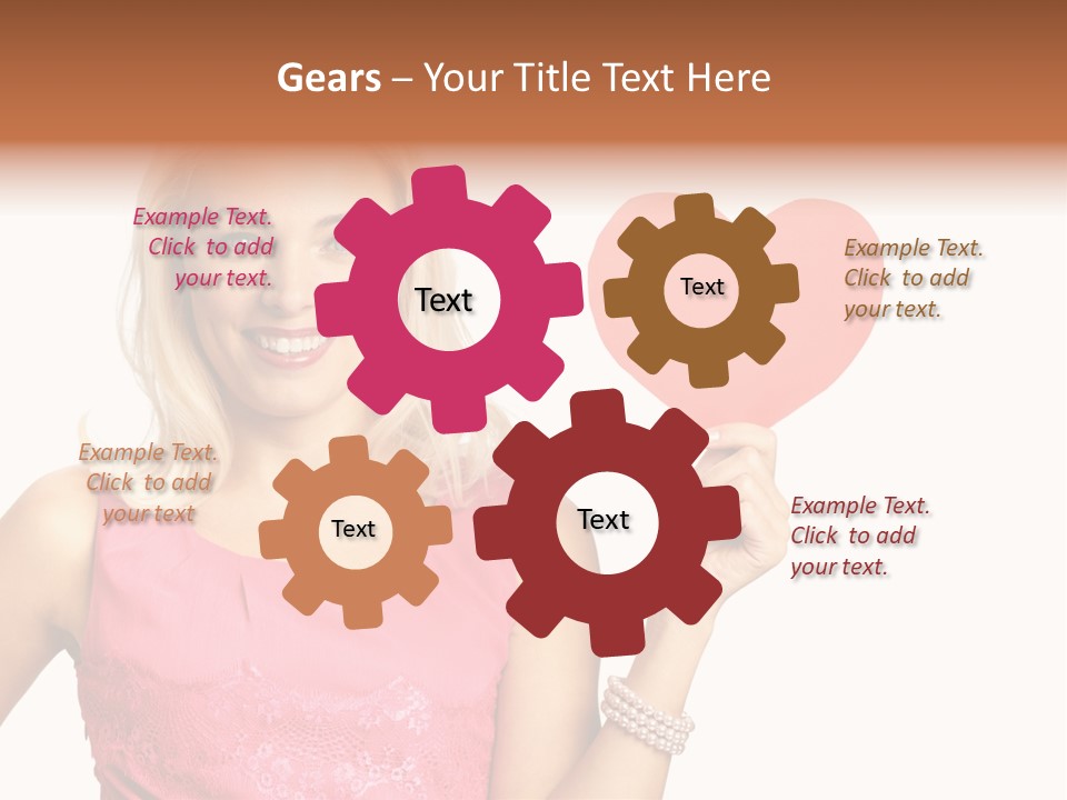 Looking Female Blonde PowerPoint Template
