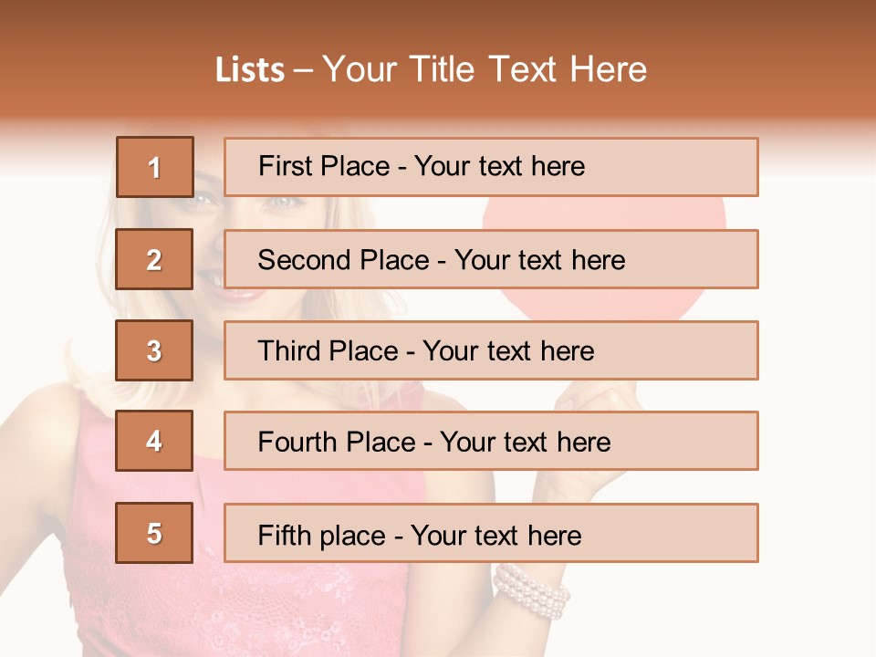 Looking Female Blonde PowerPoint Template