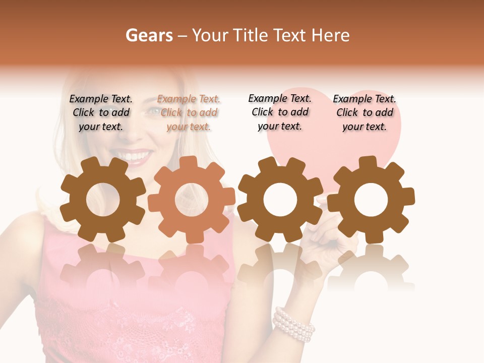 Looking Female Blonde PowerPoint Template