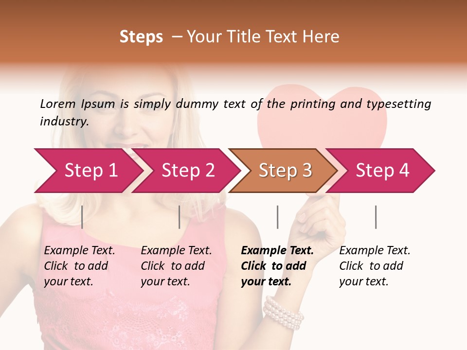 Looking Female Blonde PowerPoint Template