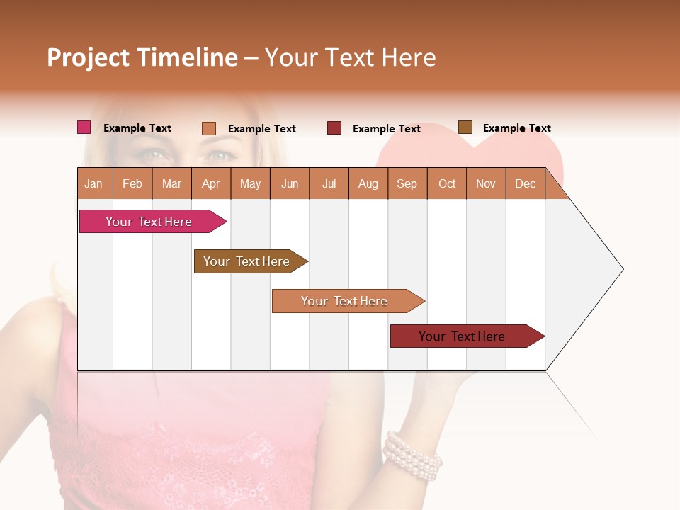 Looking Female Blonde PowerPoint Template