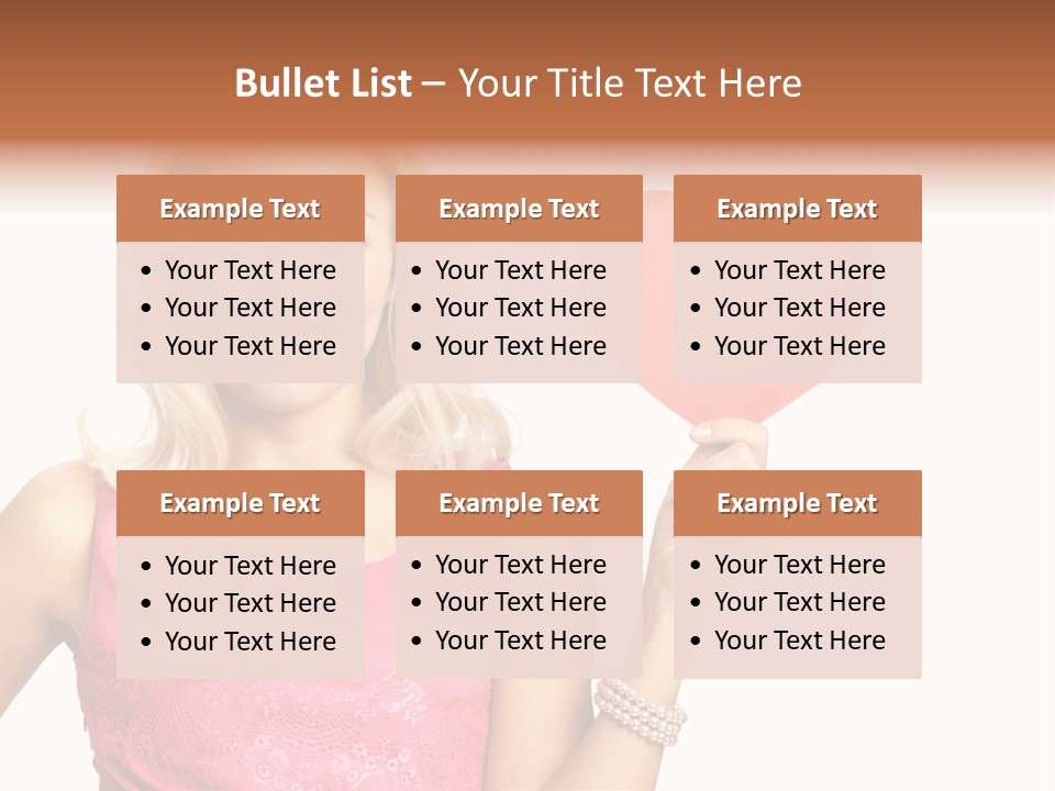 Looking Female Blonde PowerPoint Template