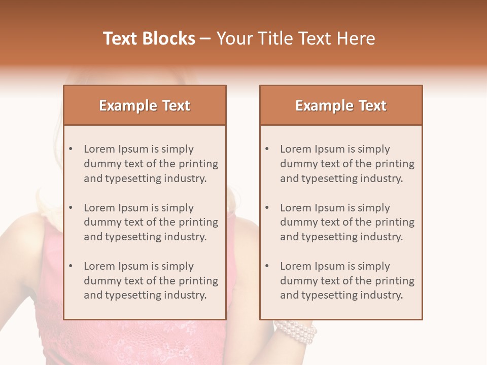 Looking Female Blonde PowerPoint Template