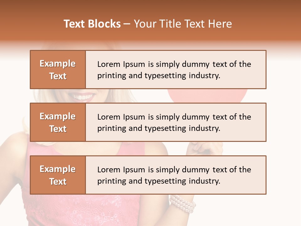 Looking Female Blonde PowerPoint Template