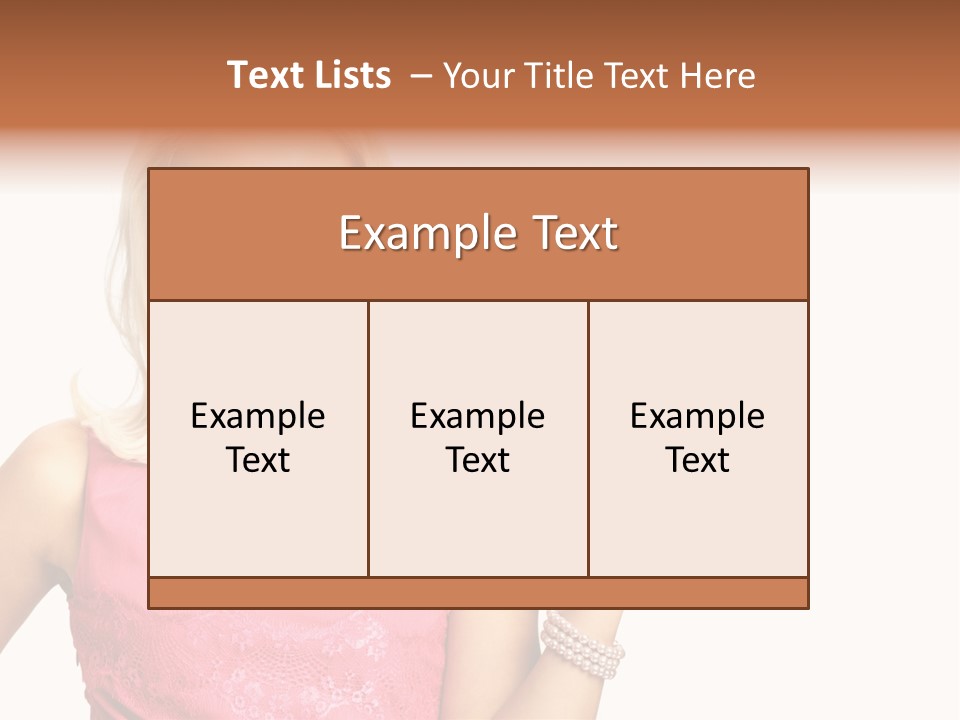 Looking Female Blonde PowerPoint Template