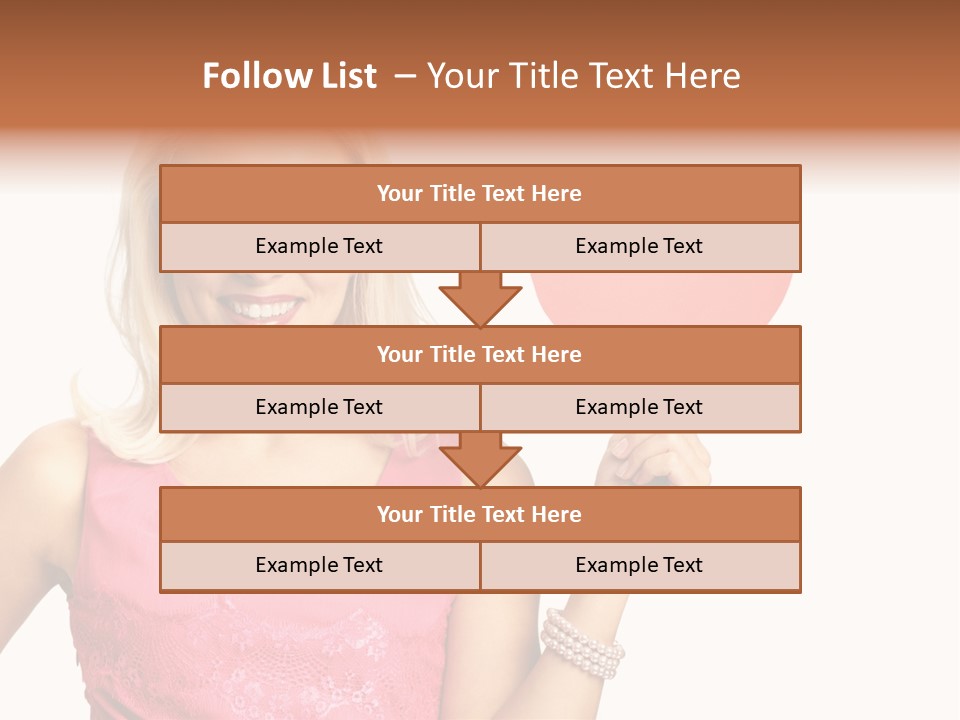 Looking Female Blonde PowerPoint Template