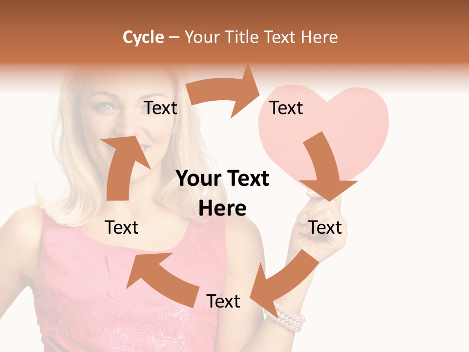 Looking Female Blonde PowerPoint Template