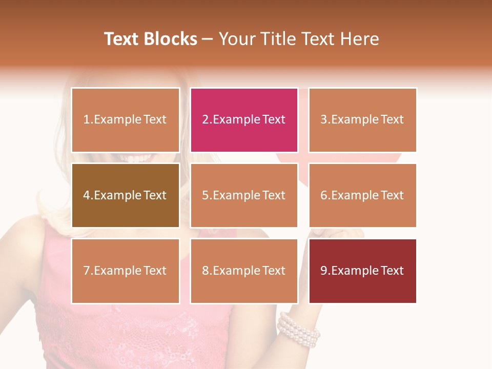 Looking Female Blonde PowerPoint Template