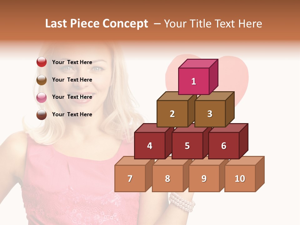 Looking Female Blonde PowerPoint Template