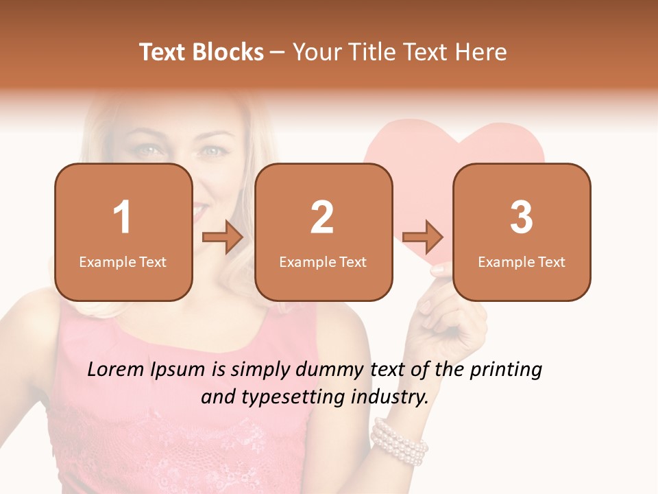 Looking Female Blonde PowerPoint Template