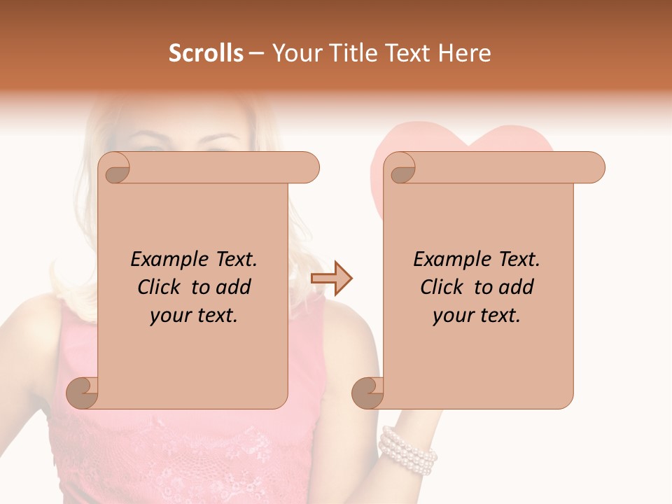 Looking Female Blonde PowerPoint Template
