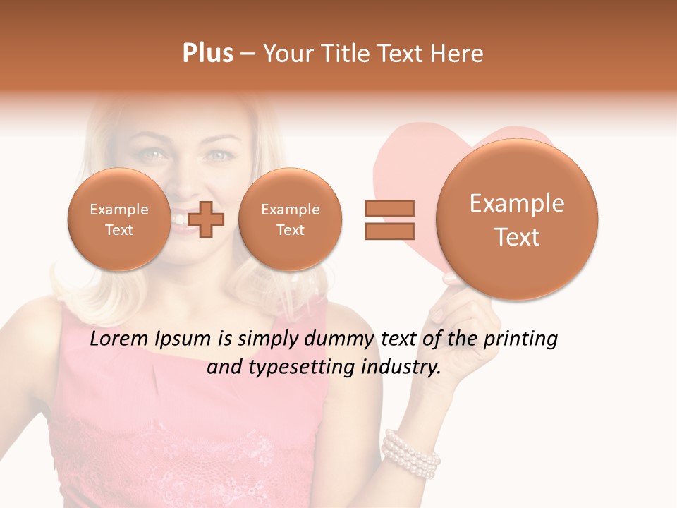 Looking Female Blonde PowerPoint Template