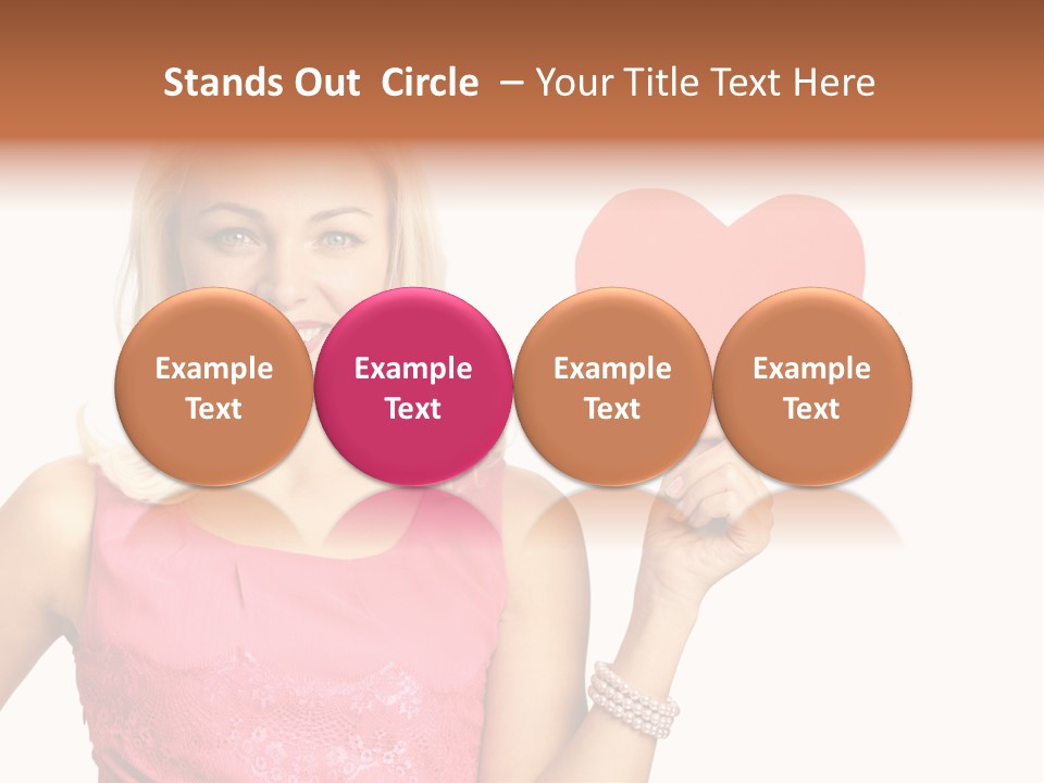 Looking Female Blonde PowerPoint Template