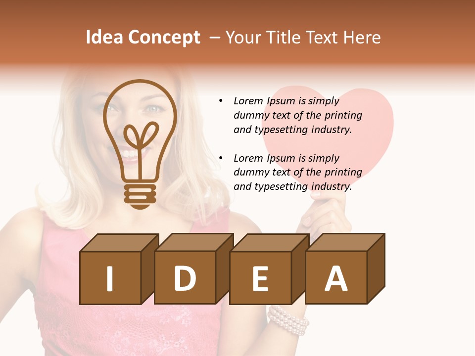 Looking Female Blonde PowerPoint Template