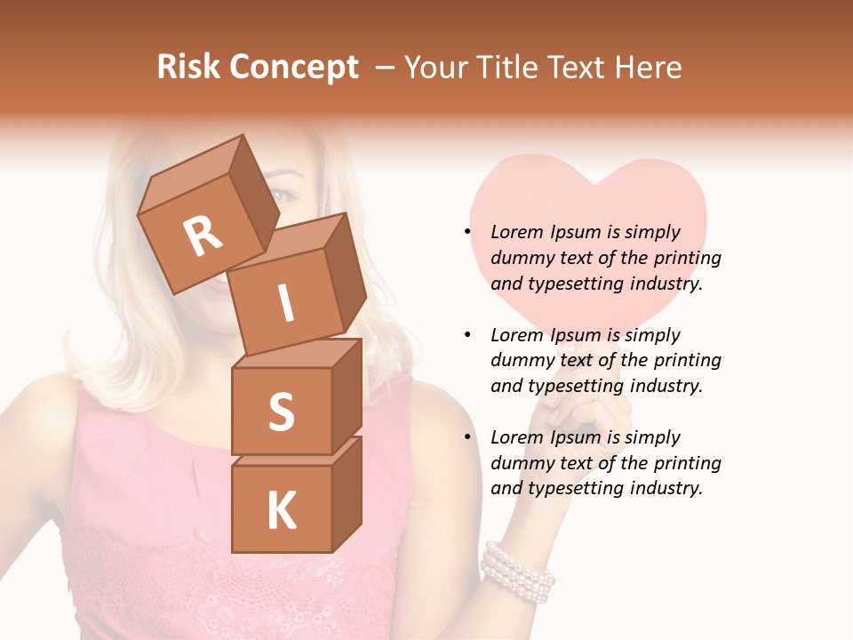 Looking Female Blonde PowerPoint Template