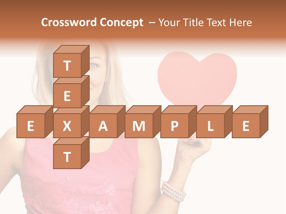 Looking Female Blonde PowerPoint Template