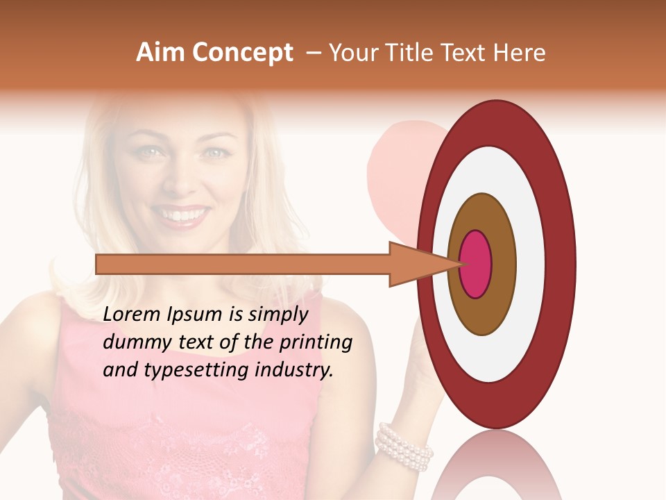 Looking Female Blonde PowerPoint Template