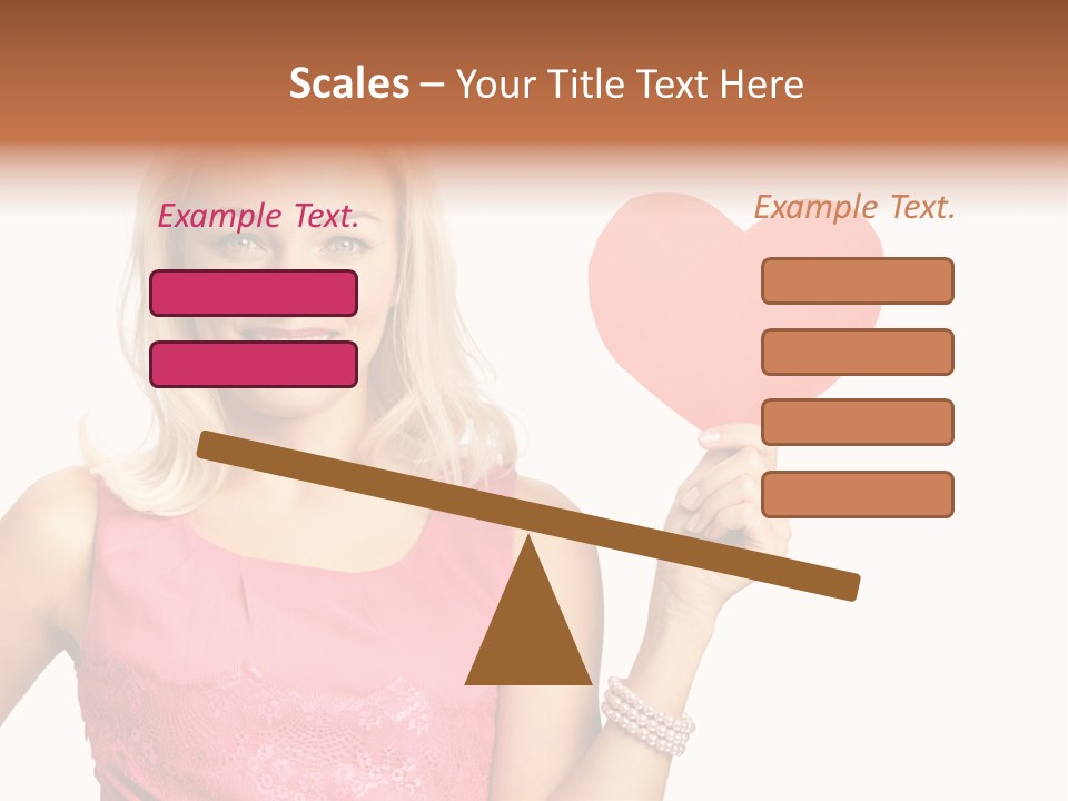 Looking Female Blonde PowerPoint Template