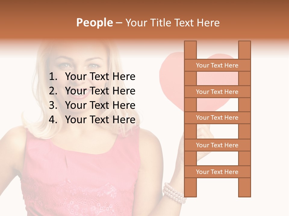Looking Female Blonde PowerPoint Template