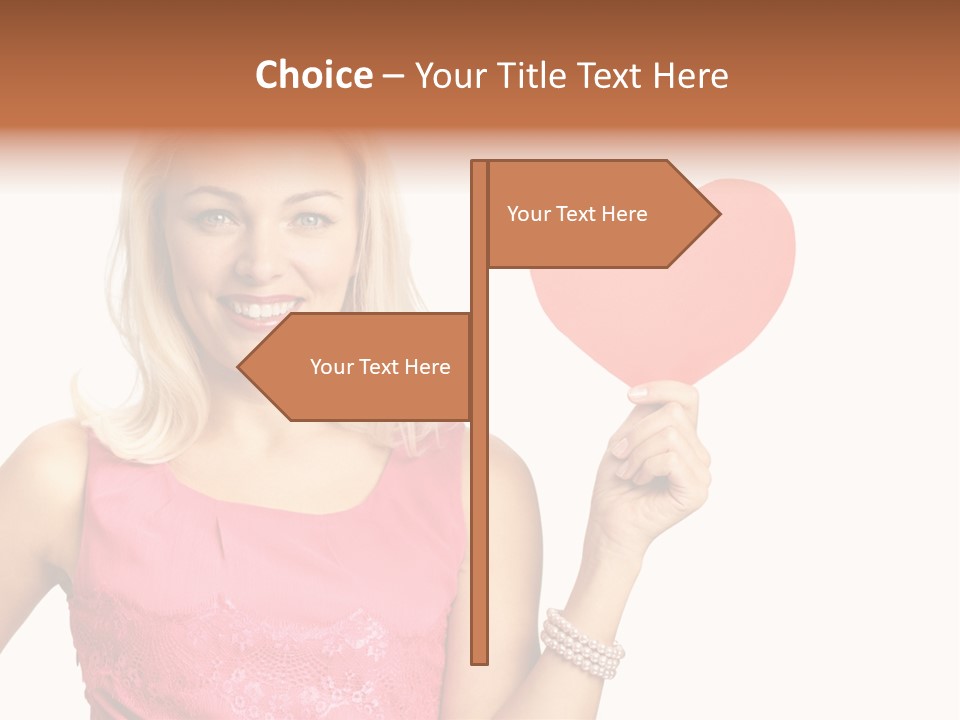 Looking Female Blonde PowerPoint Template