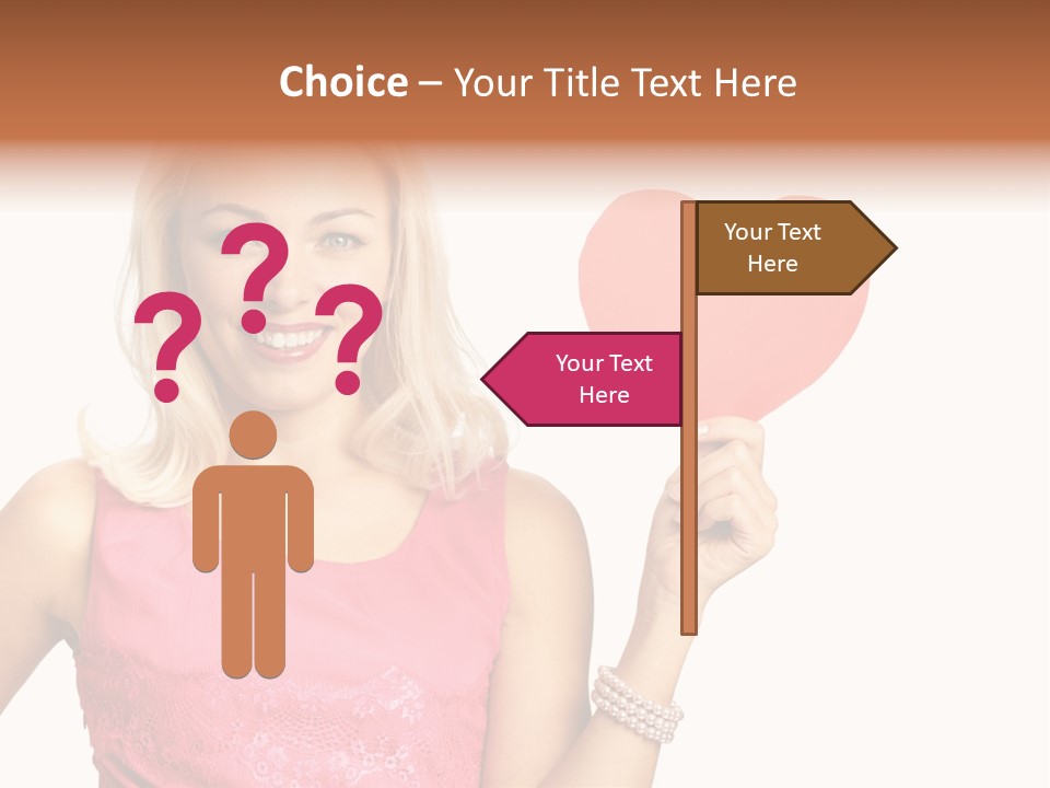 Looking Female Blonde PowerPoint Template