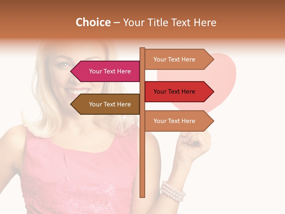 Looking Female Blonde PowerPoint Template