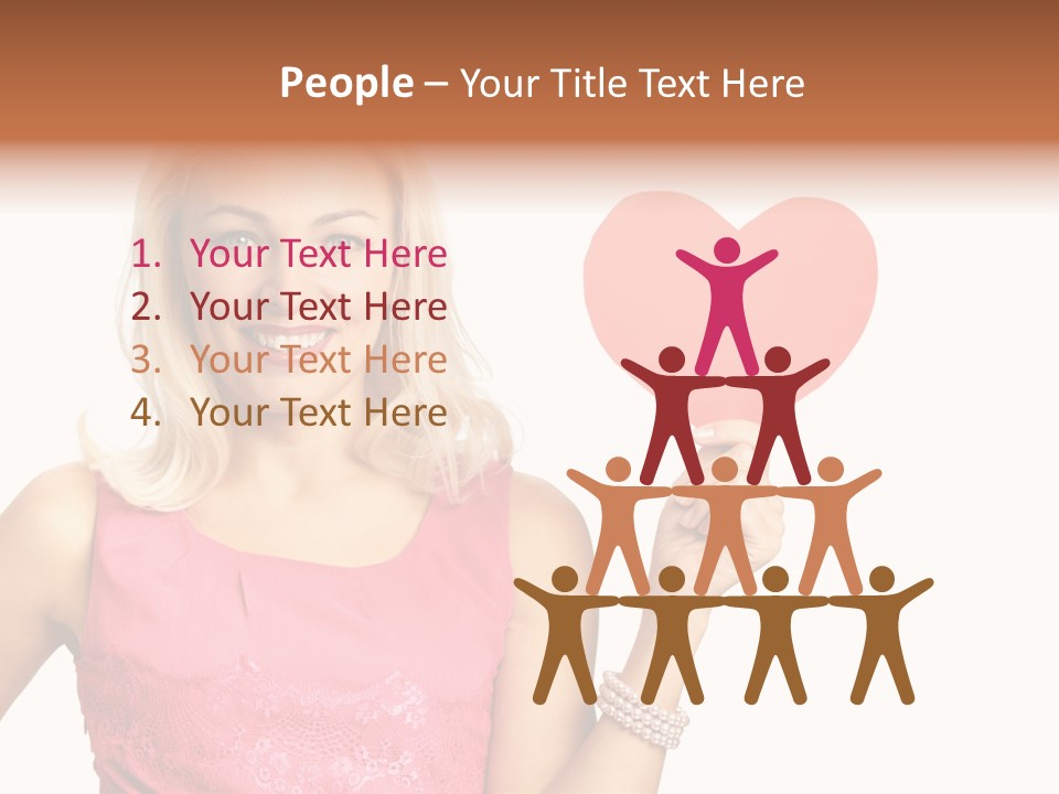 Looking Female Blonde PowerPoint Template
