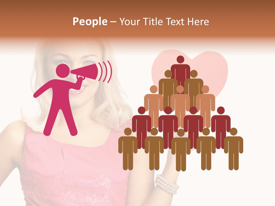 Looking Female Blonde PowerPoint Template