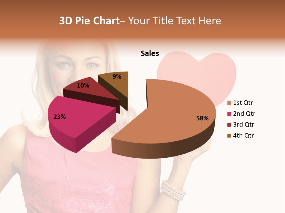 Looking Female Blonde PowerPoint Template