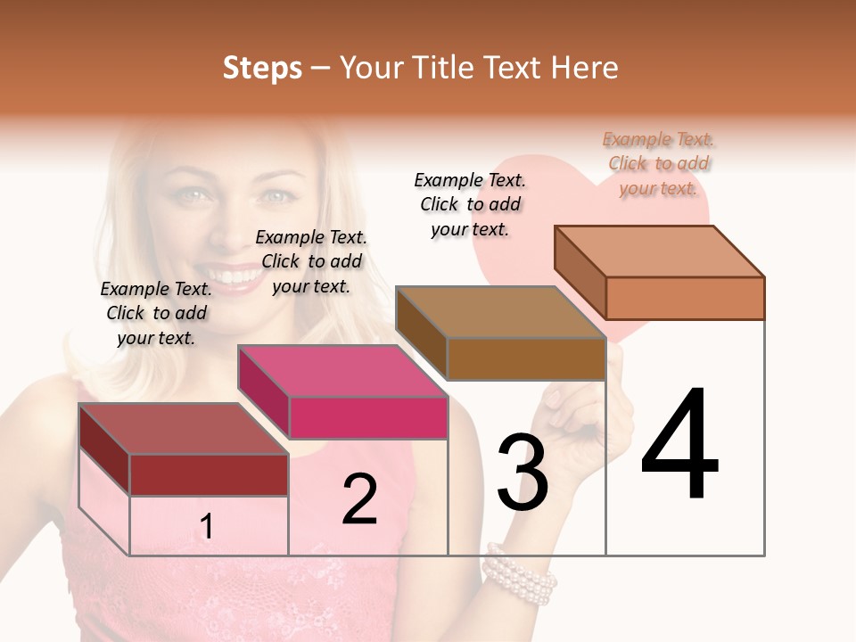 Looking Female Blonde PowerPoint Template