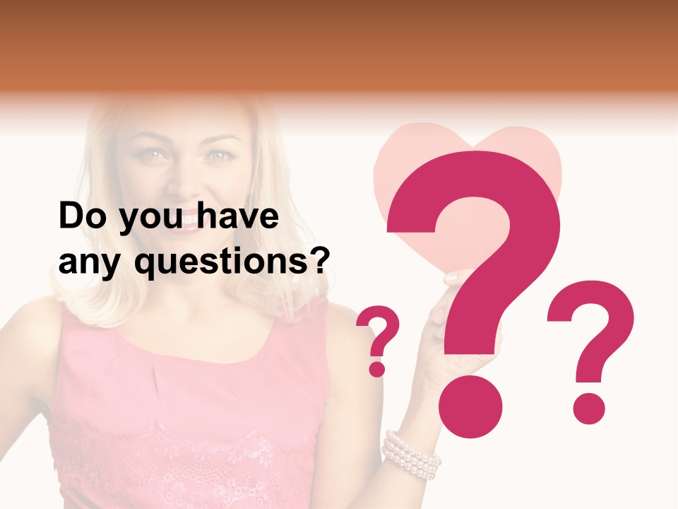 Looking Female Blonde PowerPoint Template