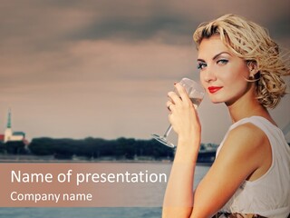 Glass Famous Beauty PowerPoint Template