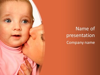 Smile Kissing Infant PowerPoint Template